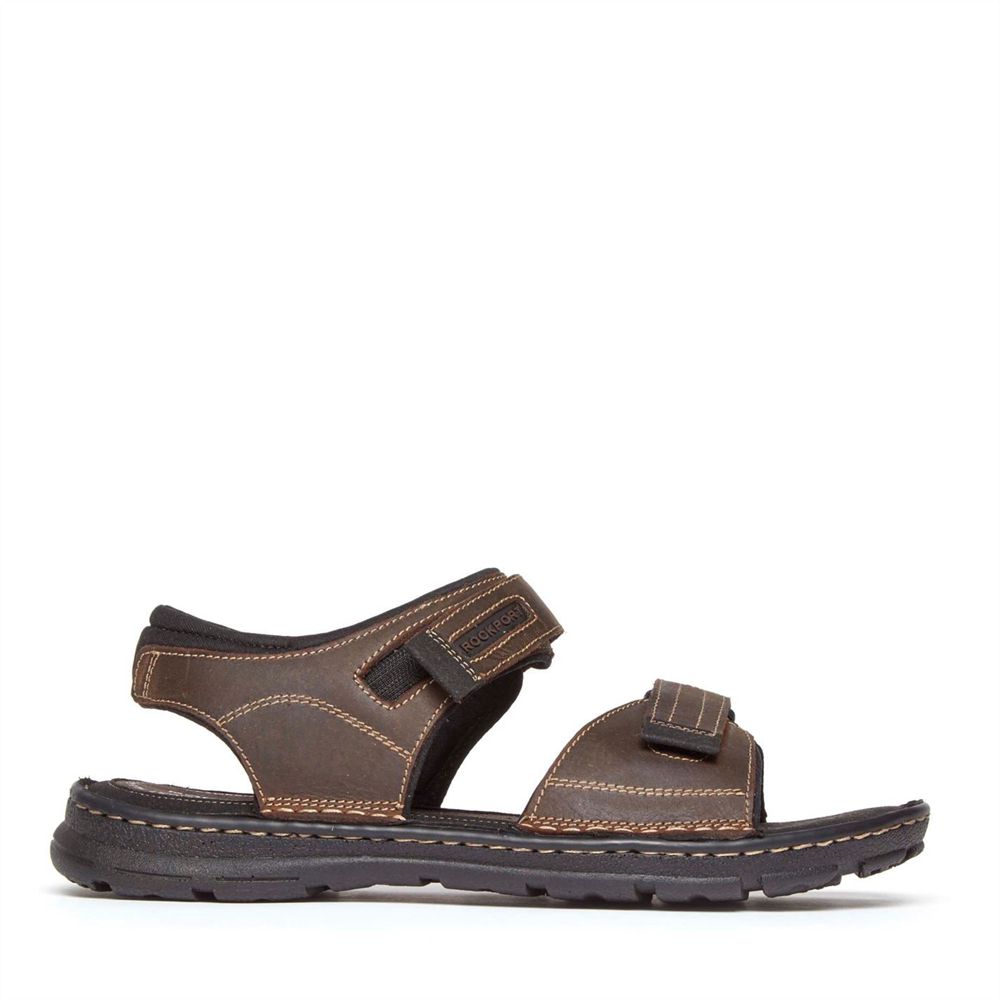 Rockport Canada Darwyn Strap - Mens Sandals Brown (FSQ024591)